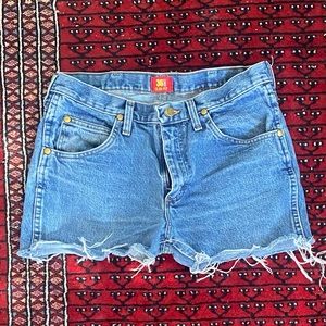 Sassy pants - wrangler jeans shorts cut from vintage mens jeans